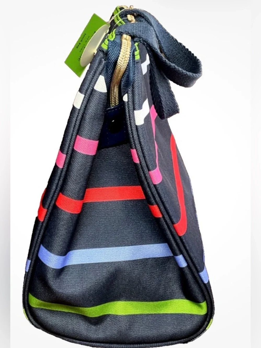 New Kate’s Spade Multi Stripe Navy Lunch tote